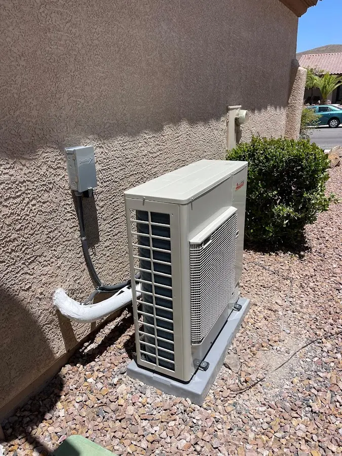 Residential air conditioning condenser unit in Bedford